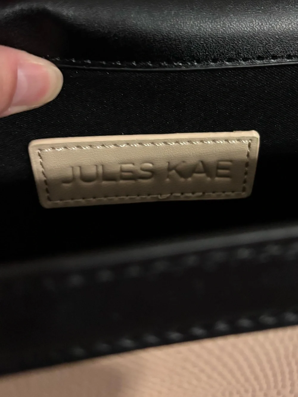 Two-Tone Cream and Black Crossbody Shoulder Bag